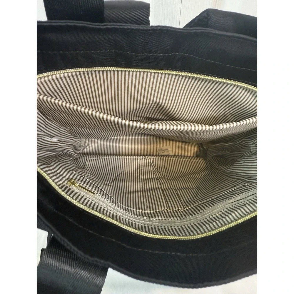 Black Lovevook Backpack Tote Bag 2-Piece Set w/ Pouch Gold Zippers NWT‎